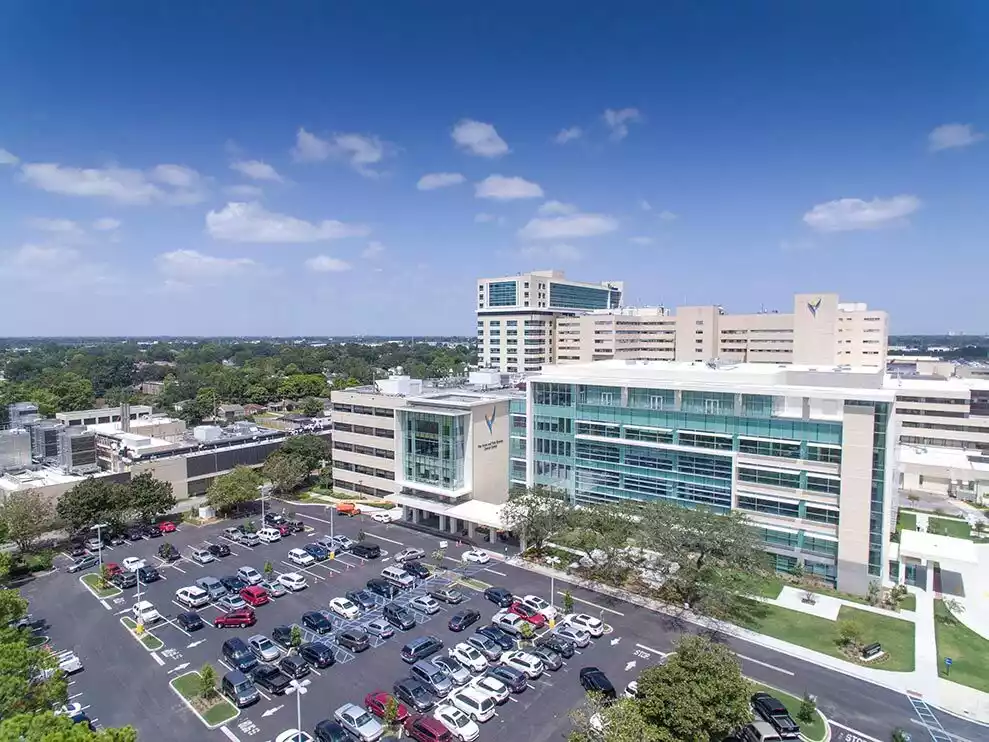 An aerial photograph of Oschner Medical Center