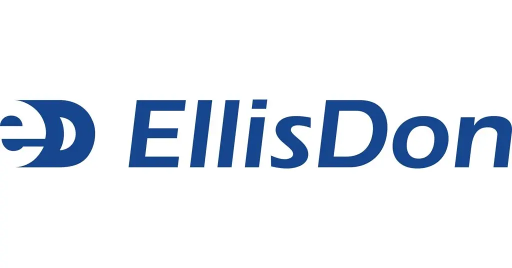 EllisDon blue logo on white background