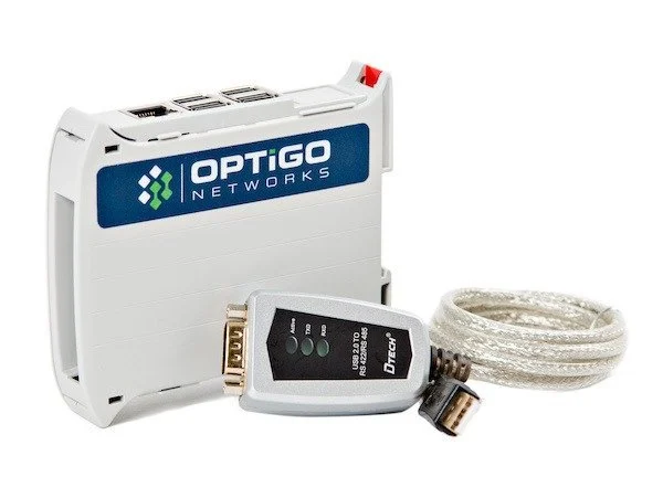 Optigo Networks device with DTrac USB adapter
