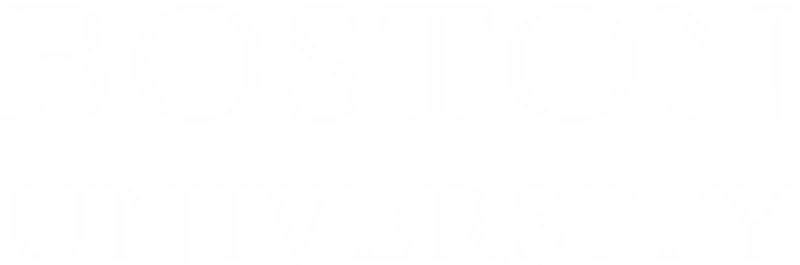 Boston University logo in black and white