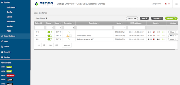Optigo OneView demo