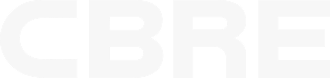 CBRE logo in gray letters