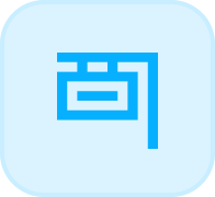 Blue rounded rectangle shape on white background