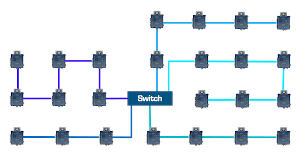 Switch network topology